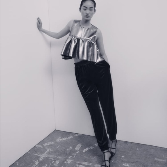 Zara NWT Fine Waled Corduroy Joggers size M - Picture 7 of 7